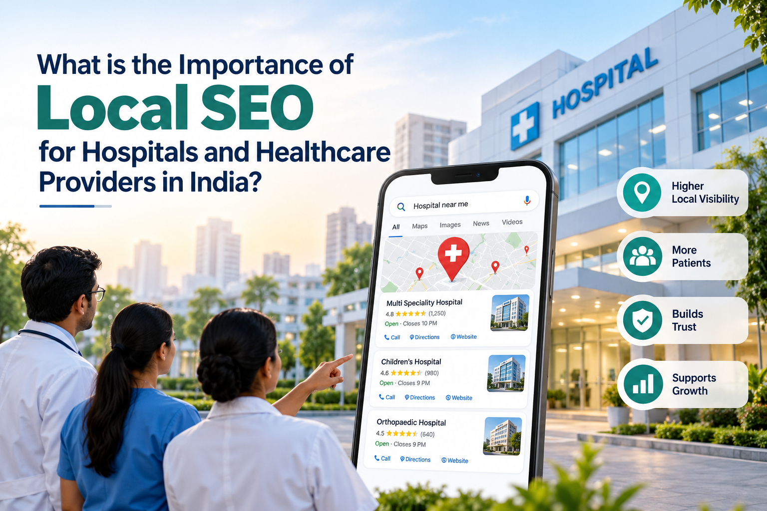 What is the importance of local SEO for hospitals and healthcare providers in India?